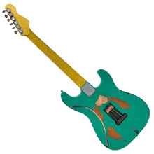 Load image into Gallery viewer, Left Hand Ventura Green/Tobacco Burst Vintage V6 ProShop Unique Electric Guitar