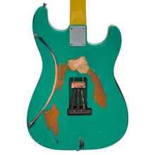 Load image into Gallery viewer, Left Hand Ventura Green/Tobacco Burst Vintage V6 ProShop Unique Electric Guitar