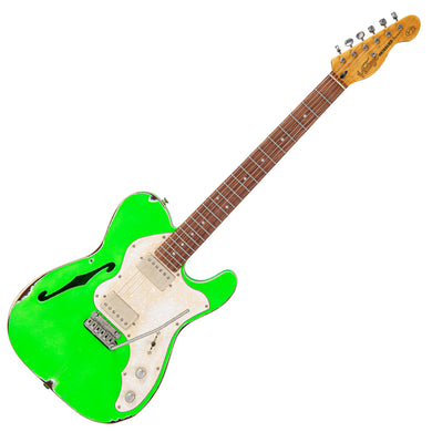 Distressed Neon Green Vintage V72 ProShop Custom-Build Electric Guitar