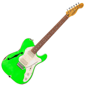 Distressed Neon Green Vintage V72 ProShop Custom-Build Electric Guitar
