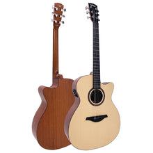 Load image into Gallery viewer, Vintage Statesboro' Moonshine Orchestra Cutaway Electro-Acoustic Guitar