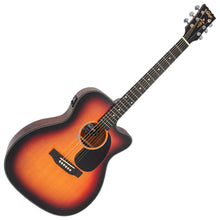Load image into Gallery viewer, Vintage Stage Series &#39;Folk&#39; Cutaway Electro-Acoustic Guitar ~ Sunburst