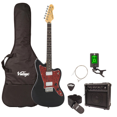Vintage V50 Coaster Series Electric Guitar Pack ~ Boulevard Black