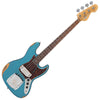 Vintage VJ74 ProShop Unique Bass Guitar ~ Distressed Metallic Blue