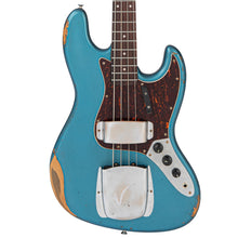 Load image into Gallery viewer, Vintage VJ74 ProShop Unique Bass Guitar ~ Distressed Metallic Blue