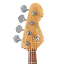 Load image into Gallery viewer, Vintage VJ74 ProShop Unique Bass Guitar ~ Distressed Metallic Blue