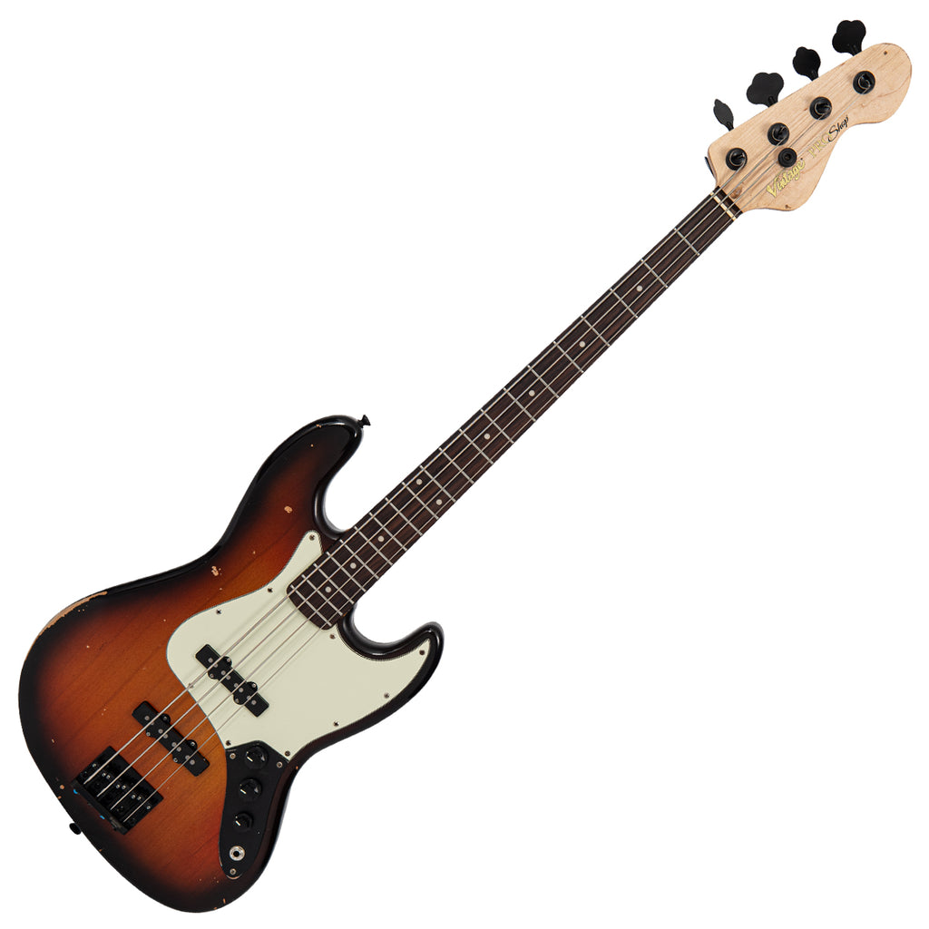 Vintage VJ74 ProShop Custom-Build Bass ~ Light Distress Sunburst