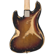 Load image into Gallery viewer, Heavy Distress Sunburst Vintage VJ74 ProShop Unique Fretless &#39;JP&#39; Bass