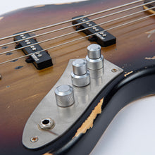 Load image into Gallery viewer, Heavy Distress Sunburst Vintage VJ74 ProShop Unique Fretless &#39;JP&#39; Bass