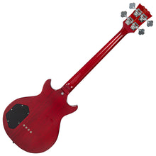 Load image into Gallery viewer, Vintage REVO Series &#39;Callan&#39; Bass Guitar ~ See Thru Cherry Red