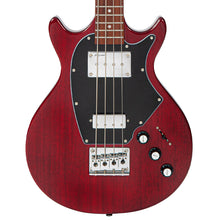Load image into Gallery viewer, Vintage REVO Series &#39;Callan&#39; Bass Guitar ~ See Thru Cherry Red