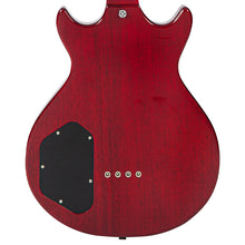 Load image into Gallery viewer, Vintage REVO Series &#39;Callan&#39; Bass Guitar ~ See Thru Cherry Red