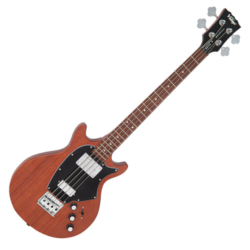 Vintage REVO Series 'Callan' Bass Guitar ~ Mahogany