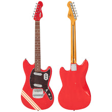 Load image into Gallery viewer, Red with Vintage White Racing Stripe Vintage REVO ProShop Custom-Build Electric Guitar