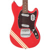 Red with Vintage White Racing Stripe Vintage REVO ProShop Custom-Build Electric Guitar