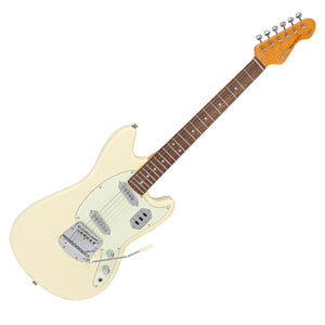 Vintage REVO Series 'Colt' SS Twin Electric Guitar ~ Vintage White