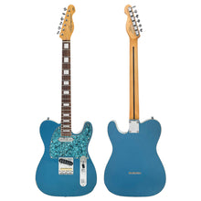 Load image into Gallery viewer, Light Distressed Metallic Blue &amp; Pearl Vintage REVO ProShop Unique Electric Guitar