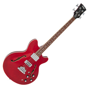 Cherry Red Vintage REVO Series 'Supreme' Semi-Acoustic Bass Guitar