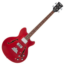Load image into Gallery viewer, Cherry Red Vintage REVO Series &#39;Supreme&#39; Semi-Acoustic Bass Guitar
