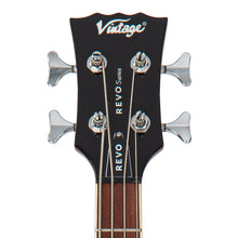 Load image into Gallery viewer, Vintage REVO Series &#39;Supreme&#39; Semi-Acoustic Bass Guitar ~ Cherry Red