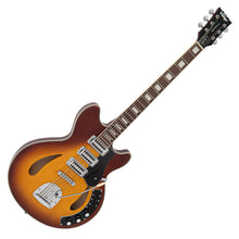 Load image into Gallery viewer, Tobacco Sunburst Vintage REVO Series &#39;Custom Supreme&#39; Baritone VI Semi-Acoustic Guitar