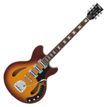 Load image into Gallery viewer, Tobacco Sunburst Vintage REVO Series &#39;Custom Supreme&#39; Baritone VI Semi-Acoustic Guitar