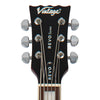 Tobacco Sunburst Vintage REVO Series 'Custom Supreme' Baritone VI Semi-Acoustic Guitar