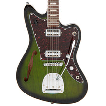 Load image into Gallery viewer, Vintage REVO Series &#39;Surfmaster&#39; Thinline Twin Electric Guitar ~ Greenburst