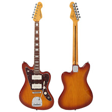 Load image into Gallery viewer, Vintage REVO Series &#39;Surfmaster 90&#39; Electric Guitar ~ Amberburst