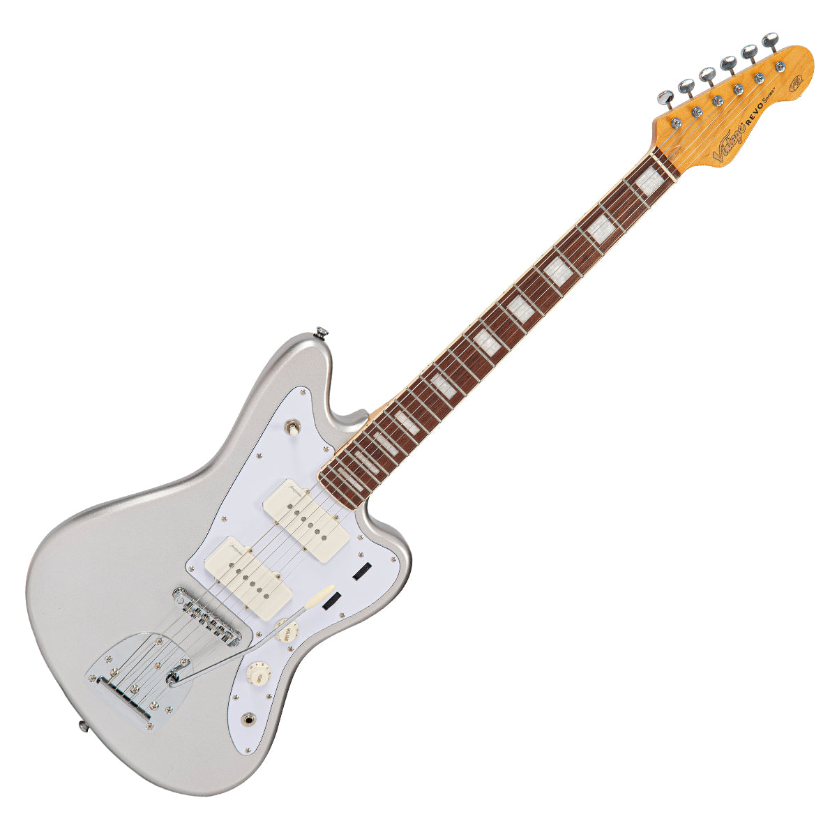 Vintage REVO Series 'Surfmaster 90' Guitar ~ Metallic Silver