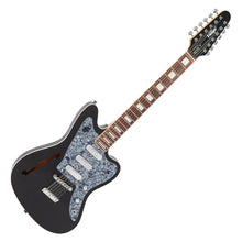 Load image into Gallery viewer, Boulevard Black Vintage REVO Series &#39;Surfmaster Thinline&#39; 12-String Electric Guitar