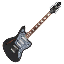 Load image into Gallery viewer, Boulevard Black Vintage REVO Series &#39;Surfmaster Thinline&#39; 12-String Electric Guitar