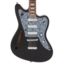 Load image into Gallery viewer, Boulevard Black Vintage REVO Series &#39;Surfmaster Thinline&#39; 12-String Electric Guitar