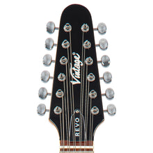 Load image into Gallery viewer, Boulevard Black Vintage REVO Series &#39;Surfmaster Thinline&#39; 12-String Electric Guitar