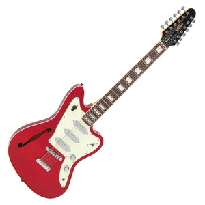 Candy Apple Red Vintage REVO Series 'Surfmaster Thinline' 12-String Electric Guitar
