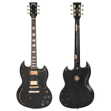 Load image into Gallery viewer, Vintage VS6 ProShop Custom-Build Electric Guitar ~ Heavy Distressed Black