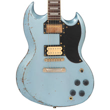 Load image into Gallery viewer, Vintage VS6 ProShop Custom-Build Electric Guitar ~ Heavy Distressed Gun Hill Blue