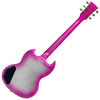 Distressed Pink to Silver Burst Vintage VS6 ProShop Unique Electric Guitar 
