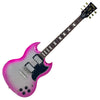 Distressed Pink to Silver Burst Vintage VS6 ProShop Unique Electric Guitar 