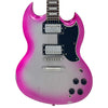 Distressed Pink to Silver Burst Vintage VS6 ProShop Unique Electric Guitar 