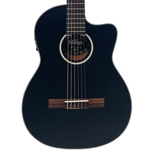 Load image into Gallery viewer, Black Vintage Santos Slim Body Electro-Acoustic Guitar