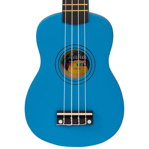 Blue Vintage Laka Rainbow Series Soprano Ukulele & Carry Bag