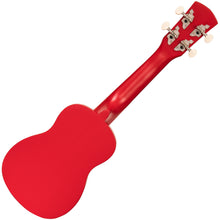 Load image into Gallery viewer, Red Vintage Laka Rainbow Series Soprano Ukulele &amp; Carry Bag