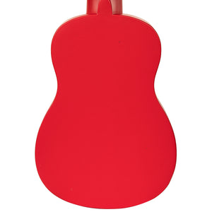 Red Vintage Laka Rainbow Series Soprano Ukulele & Carry Bag