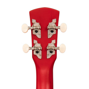Red Vintage Laka Rainbow Series Soprano Ukulele & Carry Bag
