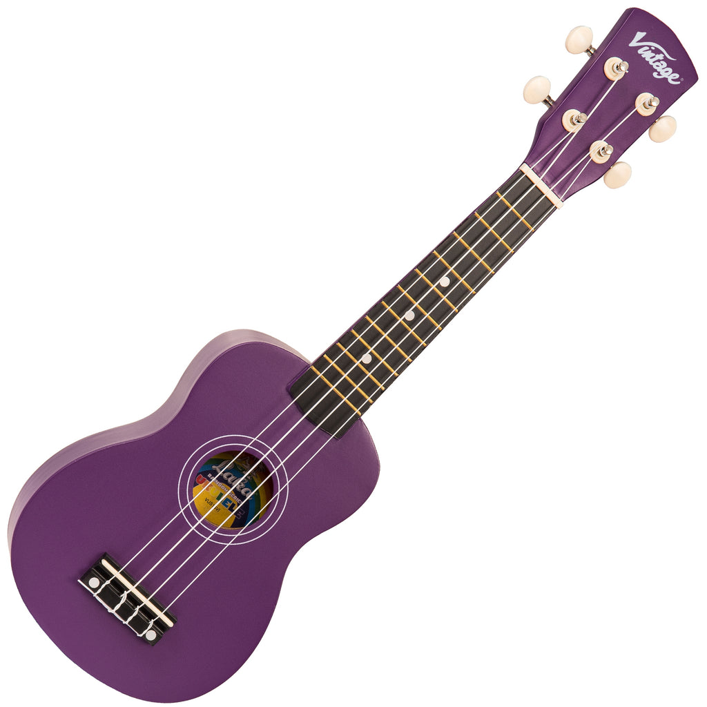 Violet Vintage Laka Rainbow Series Soprano Ukulele & Carry Bag