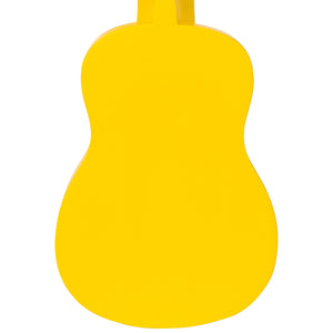 Yellow Vintage Laka Rainbow Series Soprano Ukulele & Carry Bag