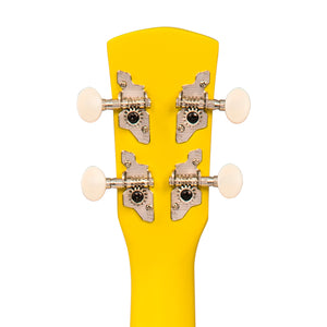 Yellow Vintage Laka Rainbow Series Soprano Ukulele & Carry Bag