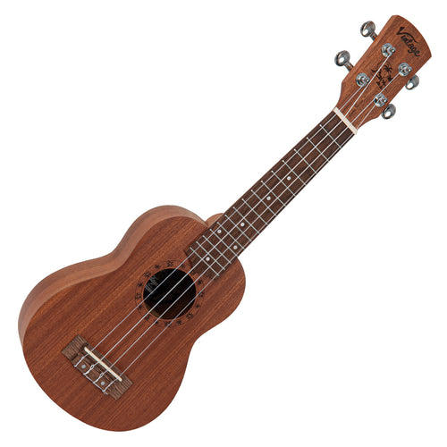Vintage Laka Sapele Series Soprano Ukulele & Bag ~ Natural
