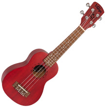 Load image into Gallery viewer, Red Vintage Laka Sapele Series Soprano Ukulele &amp; Bag
